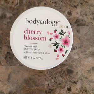 New, Bodycology Cherry Blossom Cleansing Shower Jelly, 8 oz jar